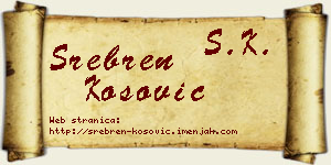 Srebren Kosović vizit kartica